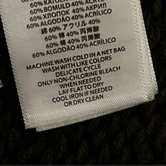 Michael Kors Brown Chunky Knit Cardigan with High Collar size XS - Picture 14 of 14